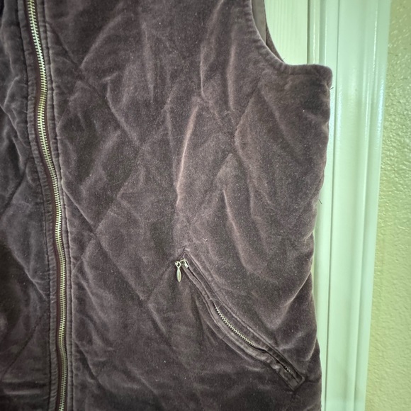 Vintage Dark Purple Talbots Soft Women’s L Quilted High End Vest Jacket MINTY - Picture 4 of 4